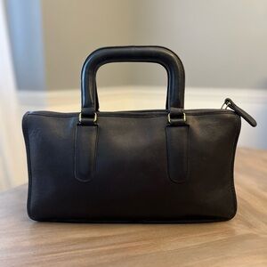 Vintage Coach Slim Satchel Compact Navy 9425